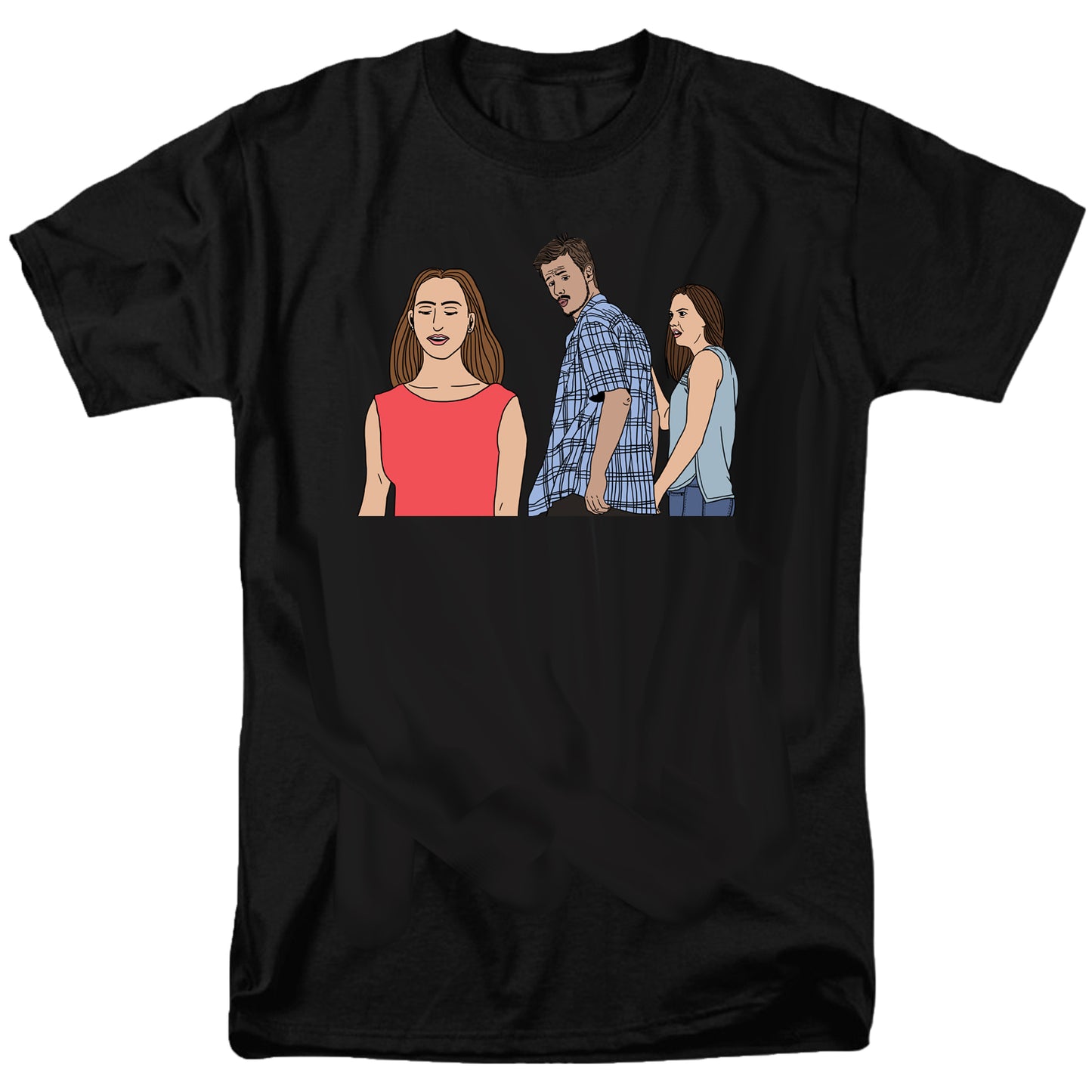 Guy Looking At Girl T Shirt