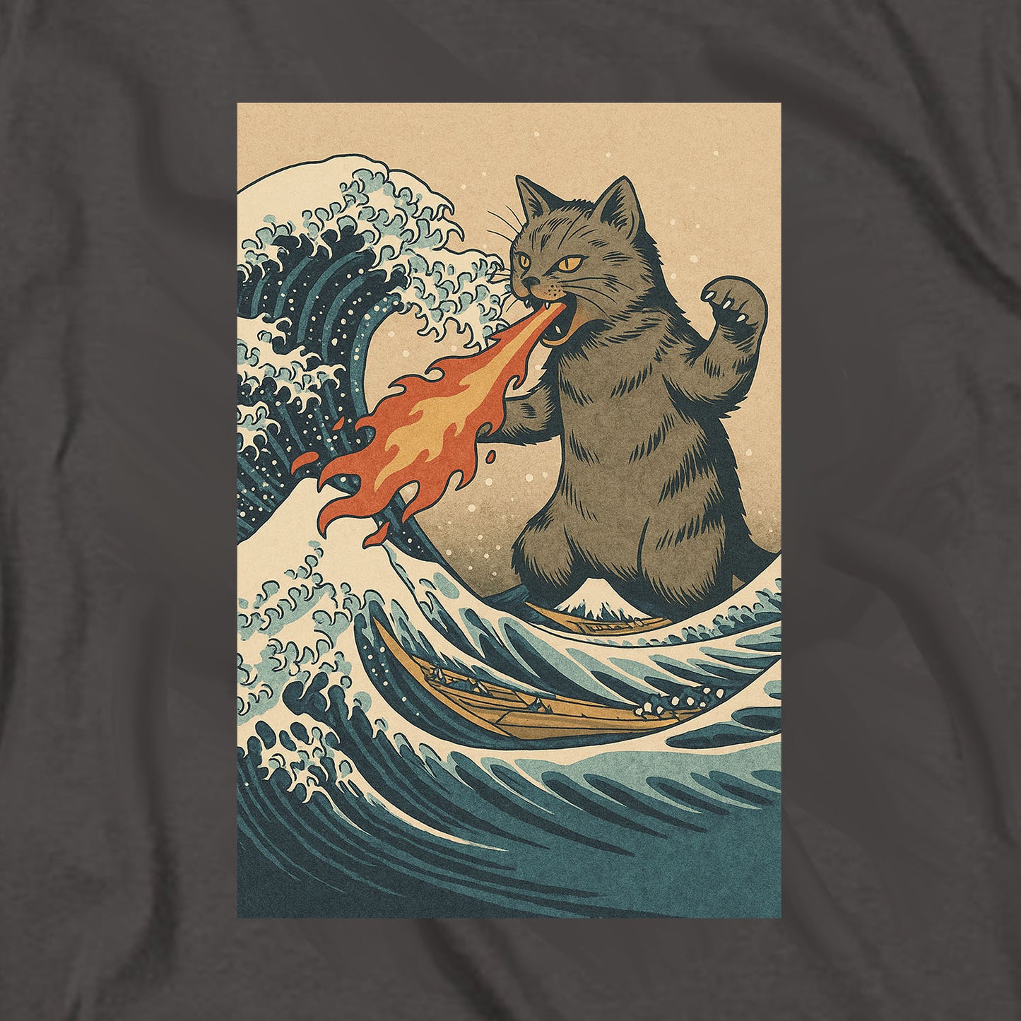 Catzilla Great Wave T Shirt