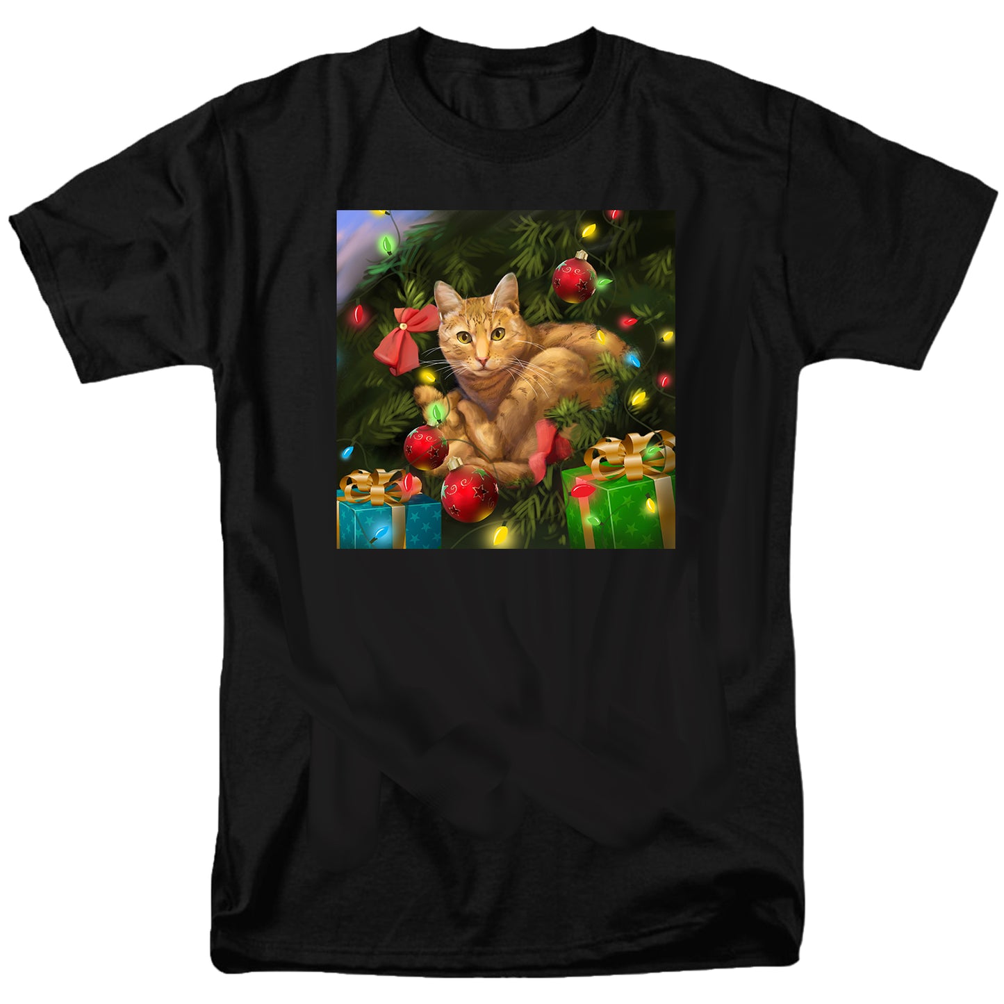 Christmas Cat T Shirt