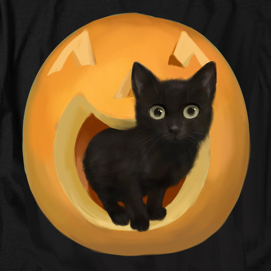 Pumpkin Cat T Shirt