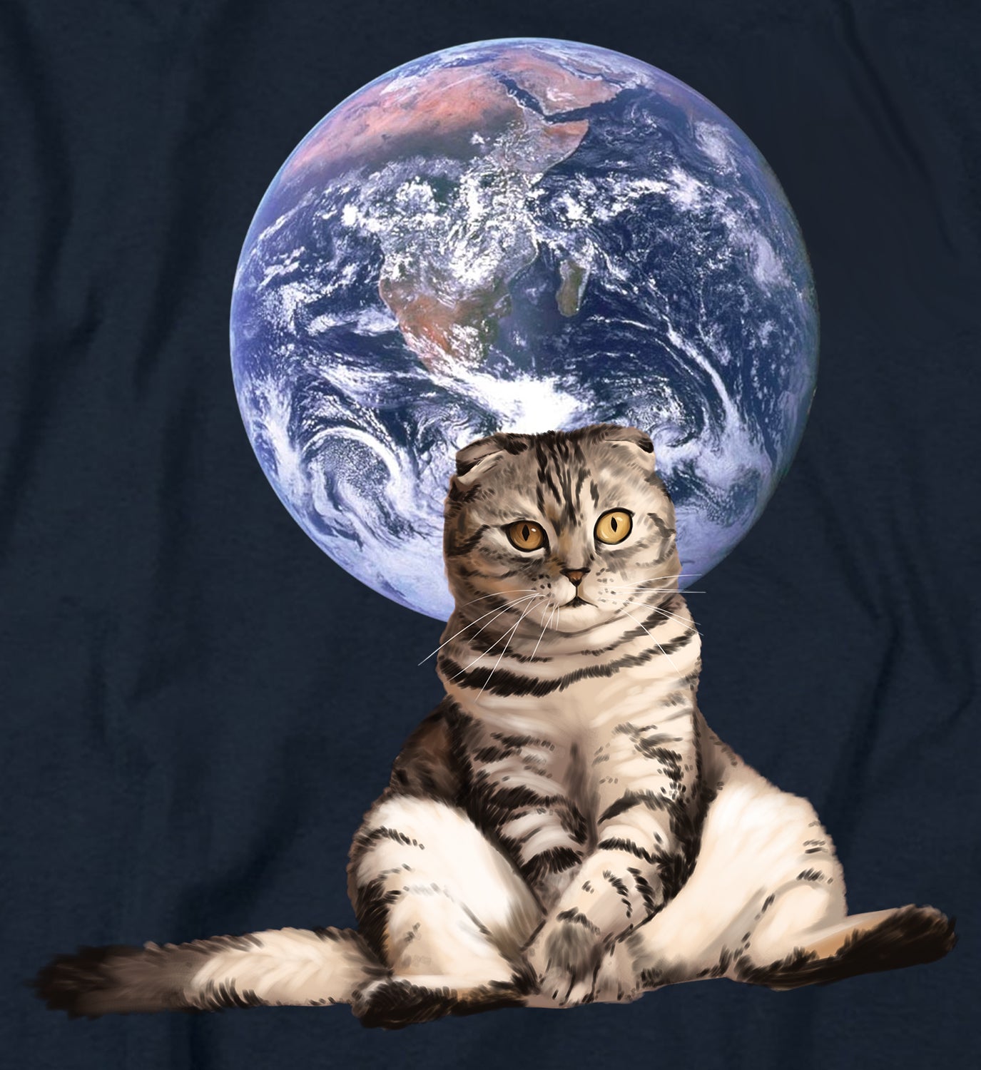 Purr-mighty Atlas Cat T Shirt