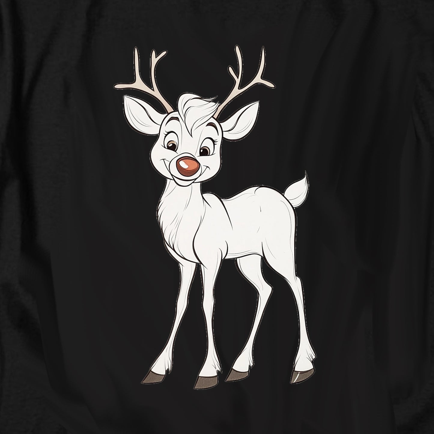 Smiling Deer Cartoon T Shirt