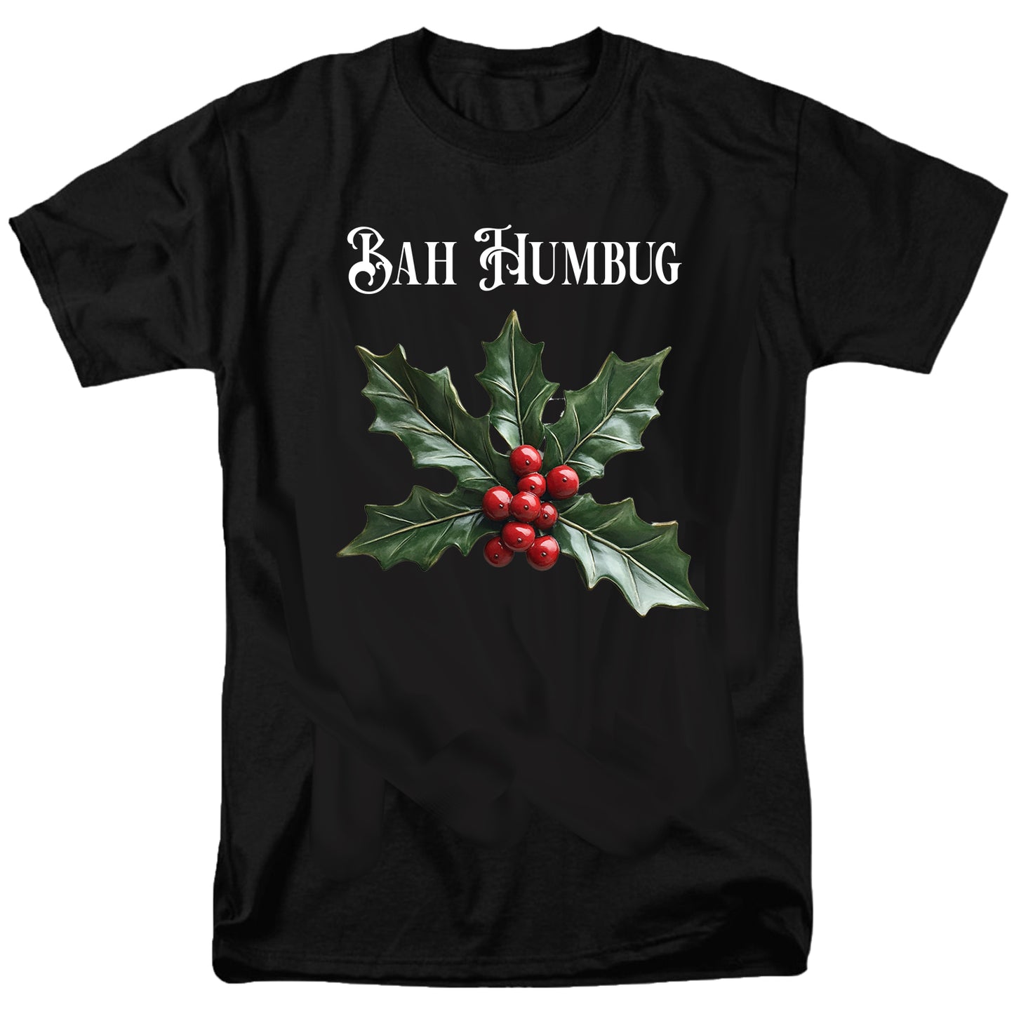 Bah Humbug Holly Branch T Shirt