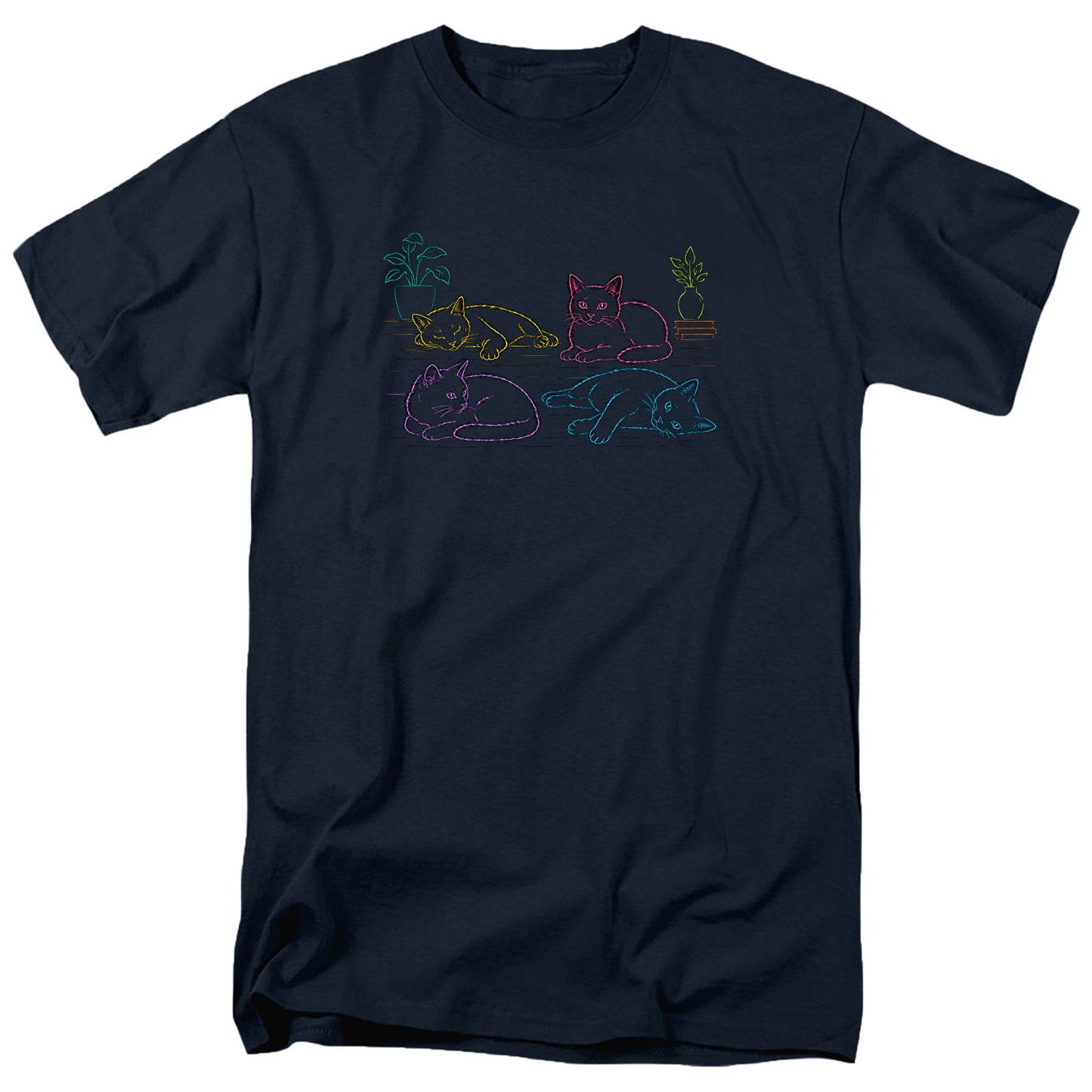 Neon Cats T Shirt