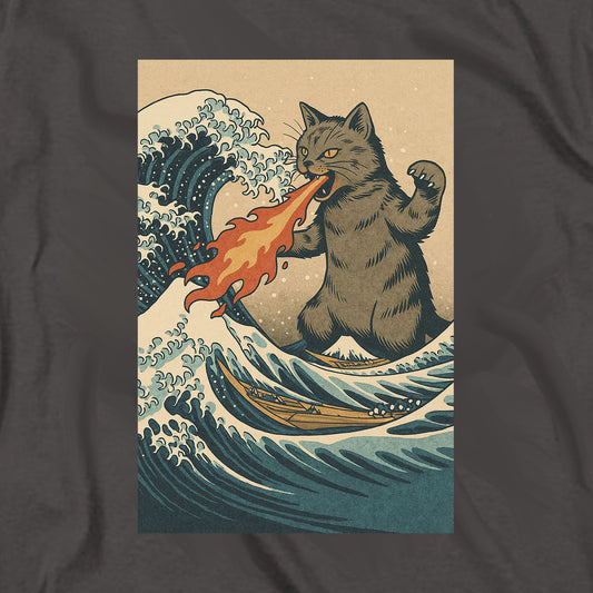 Catzilla Great Wave T Shirt