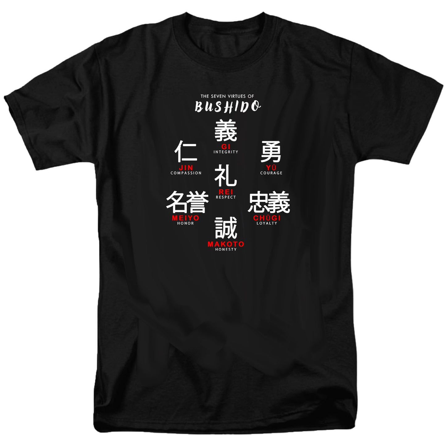 The Seven Virtues of Bushido T Shirt