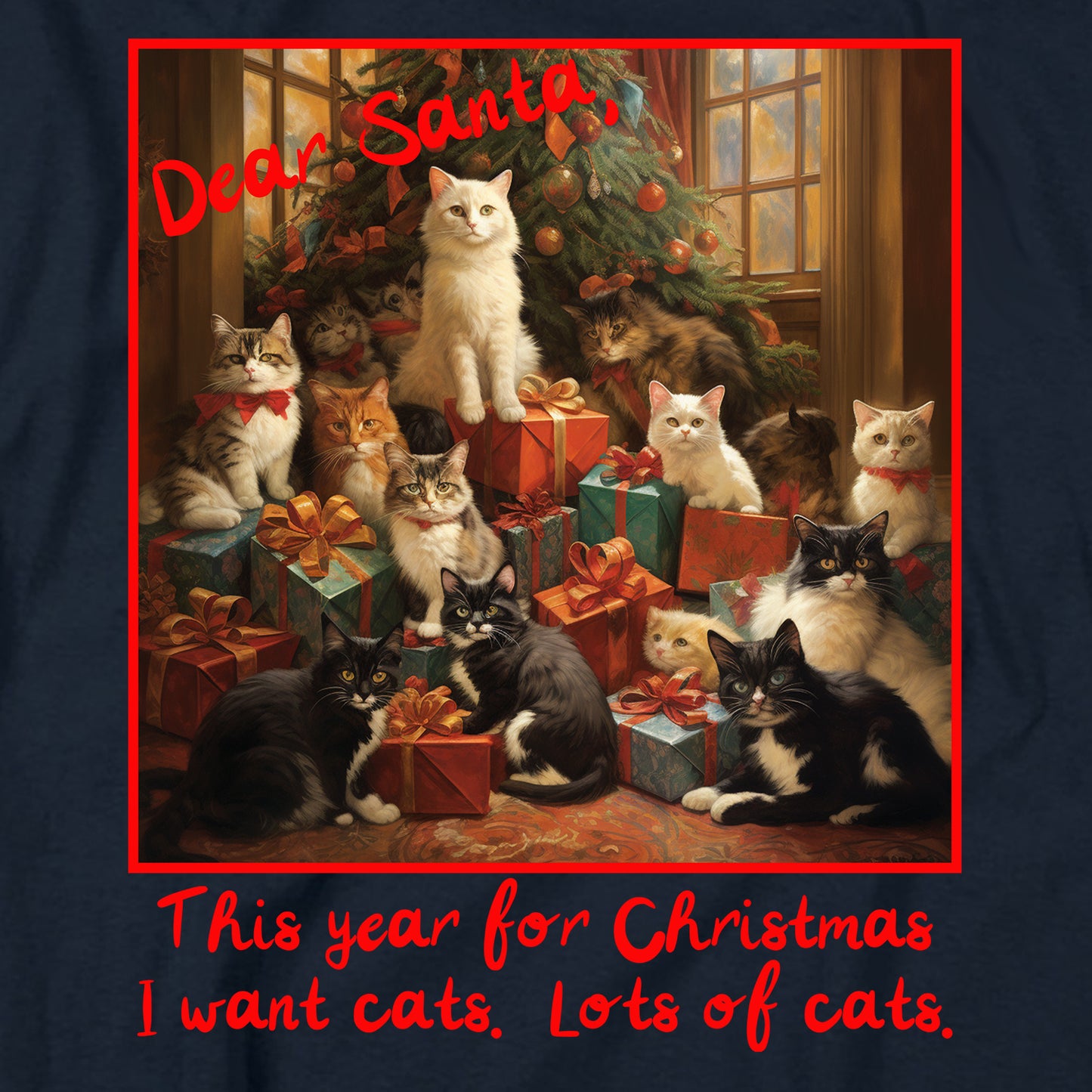 This year for Christmas I want cats T Shirt